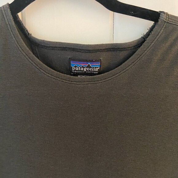 Patagonia Organic Cotton T Shirt Dress Dark Gray Size Small - Picture 2 of 8